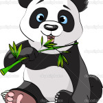 Panda eating bamboo